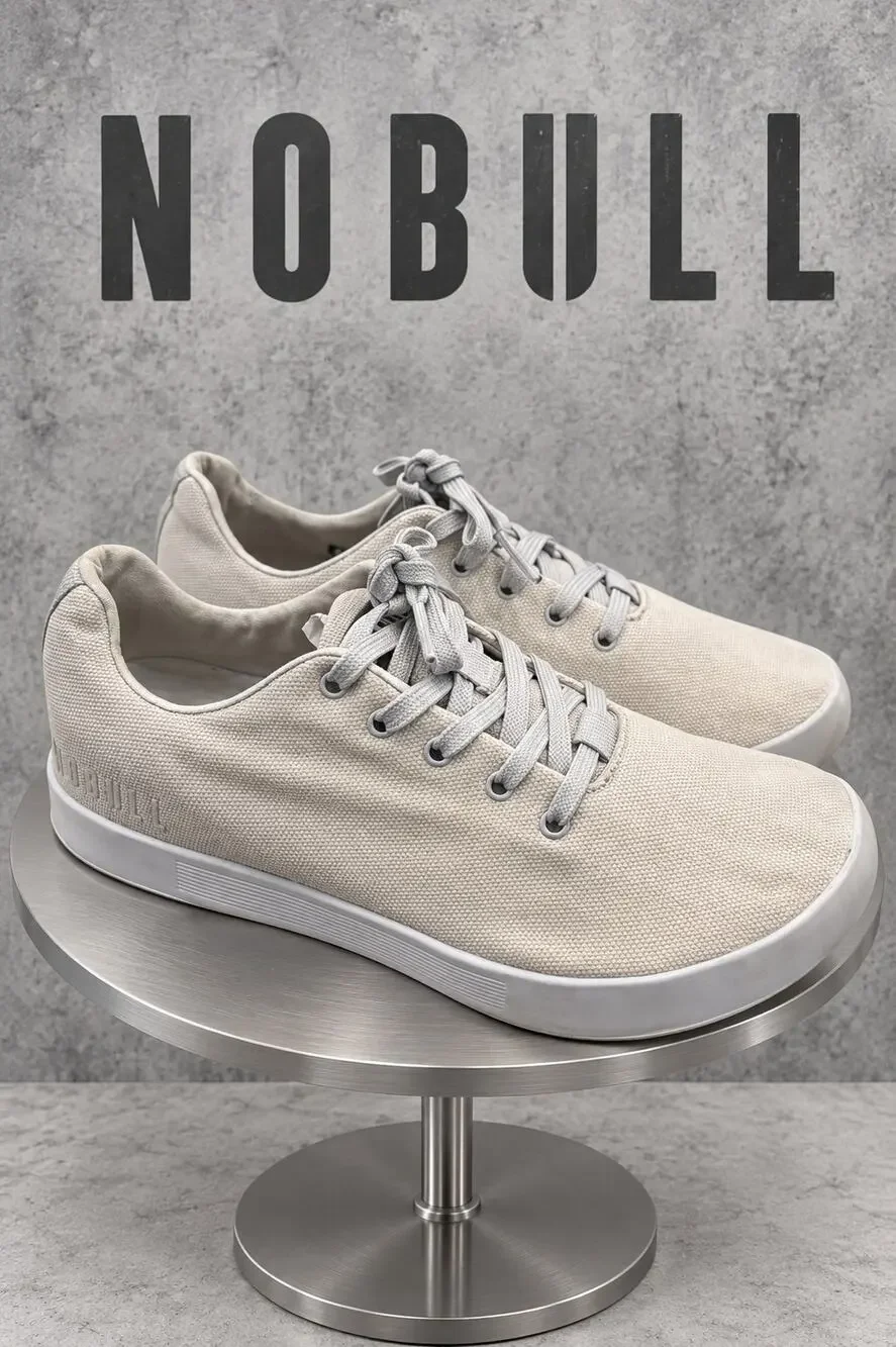 NOBULL Canvas Trainer Cream Ivory Training Shoes Women’s 9 Men’s 7.5